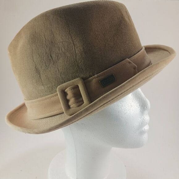 Accessories - Dobbs 5th Ave. New York Vintage 1960s Fedora  Leather/Suede Banded Side Buckle..